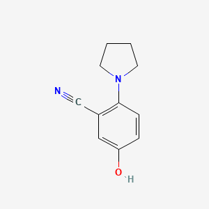 molecular formula C11H12N2O B7961197 5-Hydroxy-2-(pyrrolidin-1-YL)benzonitrile 