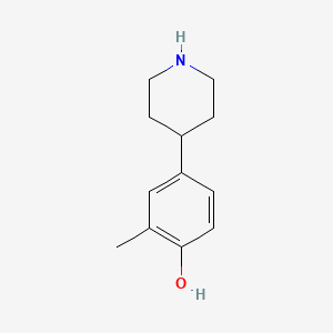 molecular formula C12H17NO B7961220 2-Methyl-4-(piperidin-4-YL)phenol 