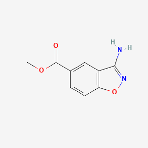 molecular formula C9H8N2O3 B7961234 Methyl 3-aminobenzo[d]isoxazole-5-carboxylate 