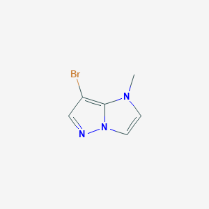 molecular formula C6H6BrN3 B7961237 7-Bromo-1-methyl-1h-imidazo[1,2-b]pyrazole 