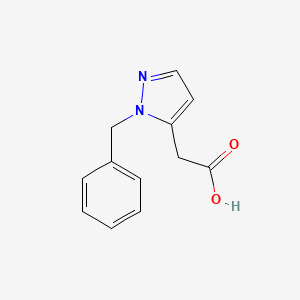 molecular formula C12H12N2O2 B7961272 2-(1-Benzyl-1H-pyrazol-5-yl)acetic acid 