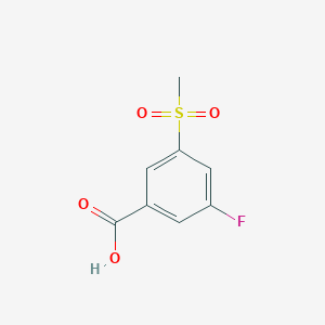 molecular formula C8H7FO4S B7961280 3-Fluoro-5-methylsulfonylbenzoic acid 