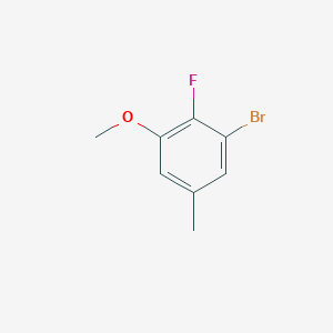 molecular formula C8H8BrFO B7961286 1-Bromo-2-fluoro-3-methoxy-5-methylbenzene 