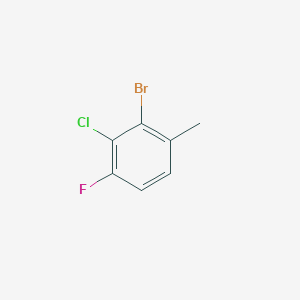 molecular formula C7H5BrClF B7961332 2-Bromo-3-chloro-4-fluoro-1-methylbenzene 