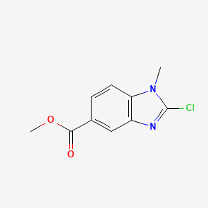 molecular formula C10H9ClN2O2 B7961340 Methyl 2-chloro-1-methyl-benzimidazole-5-carboxylate 