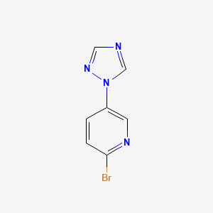 molecular formula C7H5BrN4 B7961347 2-bromo-5-(1H-1,2,4-triazol-1-yl)pyridine 