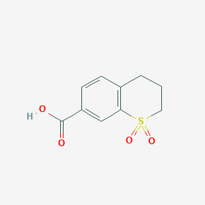 molecular formula C10H10O4S B7961374 1,1-dioxo-3,4-dihydro-2H-1lambda6-benzothiopyran-7-carboxylic acid 