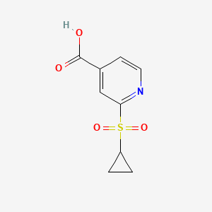 molecular formula C9H9NO4S B7961378 2-(Cyclopropylsulfonyl)isonicotinic acid 