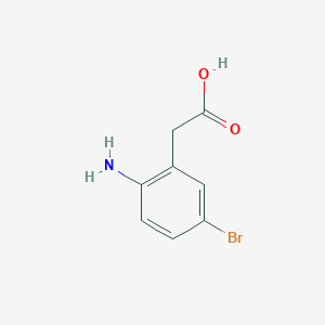 molecular formula C8H8BrNO2 B7961410 2-(2-Amino-5-bromophenyl)acetic acid 