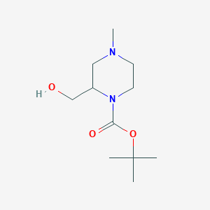 molecular formula C11H22N2O3 B7961426 Tert-butyl 2-(hydroxymethyl)-4-methylpiperazine-1-carboxylate 