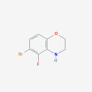 molecular formula C8H7BrFNO B7961465 6-Bromo-5-fluoro-3,4-dihydro-2H-benzo[b][1,4]oxazine 