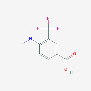 molecular formula C10H10F3NO2 B7961478 4-(Dimethylamino)-3-(trifluoromethyl)benzoic acid 