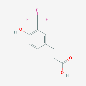 molecular formula C10H9F3O3 B7961481 3-(4-Hydroxy-3-(trifluoromethyl)phenyl)propanoic acid 