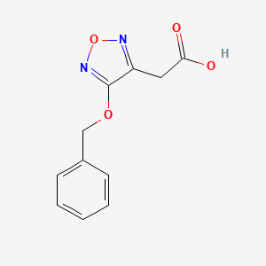 molecular formula C11H10N2O4 B7961485 2-(4-(Benzyloxy)-1,2,5-oxadiazol-3-yl)acetic acid 