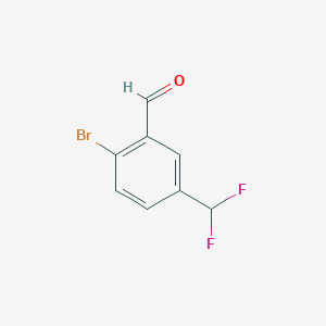 molecular formula C8H5BrF2O B7961499 2-Bromo-5-(difluoromethyl)benzaldehyde 