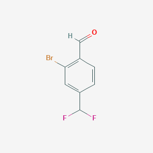 molecular formula C8H5BrF2O B7961501 2-Bromo-4-(difluoromethyl)benzaldehyde 