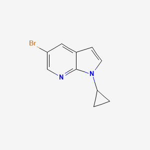 molecular formula C10H9BrN2 B7961541 5-Bromo-1-cyclopropyl-1H-pyrrolo[2,3-b]pyridine 