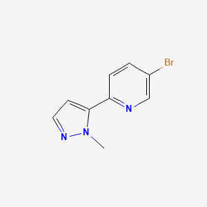 molecular formula C9H8BrN3 B7961547 5-bromo-2-(1-methyl-1H-pyrazol-5-yl)pyridine 