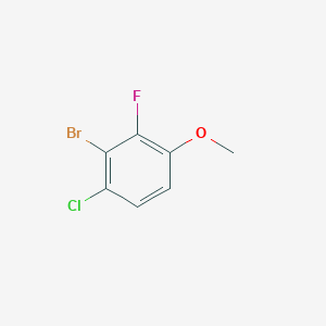 molecular formula C7H5BrClFO B7961549 2-Bromo-1-chloro-3-fluoro-4-methoxybenzene 