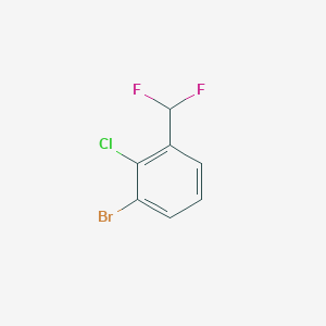 molecular formula C7H4BrClF2 B7961567 2-Bromo-6-(difluoromethyl)chlorobenzene 