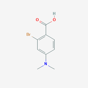 molecular formula C9H10BrNO2 B7961583 2-Bromo-4-(dimethylamino)benzoic acid 