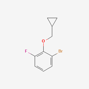 molecular formula C10H10BrFO B7961588 1-Bromo-2-(cyclopropylmethoxy)-3-fluorobenzene CAS No. 884512-60-1