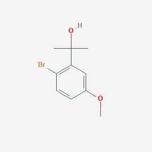 molecular formula C10H13BrO2 B7961594 2-(2-溴-5-甲氧基苯基)丙烷-2-醇 