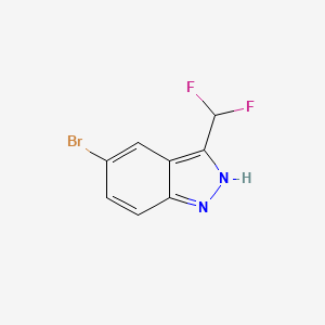 molecular formula C8H5BrF2N2 B7961615 5-Bromo-3-(difluoromethyl)-1H-indazole 