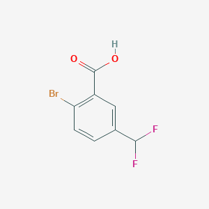 molecular formula C8H5BrF2O2 B7961638 2-Bromo-5-(difluoromethyl)benzoic acid 