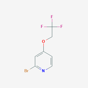 molecular formula C7H5BrF3NO B7961660 2-Bromo-4-(2,2,2-trifluoroethoxy)pyridine 