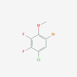 molecular formula C7H4BrClF2O B7961678 1-Bromo-5-chloro-3,4-difluoro-2-methoxybenzene 