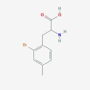 molecular formula C10H12BrNO2 B7961689 2-Amino-3-(2-bromo-4-methylphenyl)propanoic acid 