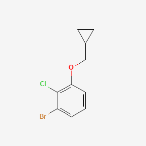 molecular formula C10H10BrClO B7961719 1-Bromo-2-chloro-3-(cyclopropylmethoxy)benzene 