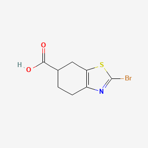molecular formula C8H8BrNO2S B7961726 2-Bromo-4,5,6,7-tetrahydrobenzo[d]thiazole-6-carboxylic acid 