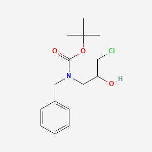 molecular formula C15H22ClNO3 B7961761 tert-butyl N-benzyl-N-(3-chloro-2-hydroxypropyl)carbamate 