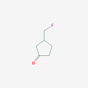 molecular formula C6H9FO B7961795 3-(Fluoromethyl)cyclopentan-1-one 