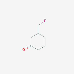 molecular formula C7H11FO B7961812 3-(Fluoromethyl)cyclohexan-1-one 