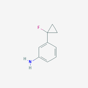 molecular formula C9H10FN B7961833 3-(1-Fluorocyclopropyl)aniline 