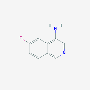 molecular formula C9H7FN2 B7961838 6-Fluoroisoquinolin-4-amine 