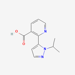 molecular formula C12H13N3O2 B7961857 2-(2-Isopropylpyrazol-3-yl)pyridine-3-carboxylic acid 
