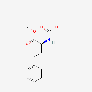 molecular formula C16H23NO4 B7961908 methyl (2S)-2-{[(tert-butoxy)carbonyl]amino}-4-phenylbutanoate 