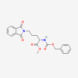 molecular formula C22H22N2O6 B7961941 Methyl (2S)-2-{[(benzyloxy)carbonyl]amino}-5-(1,3-dioxoisoindol-2-YL)pentanoate 