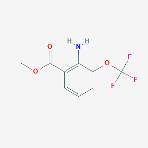molecular formula C9H8F3NO3 B7961958 Methyl 2-amino-3-(trifluoromethoxy)benzoate 