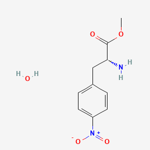molecular formula C10H14N2O5 B7961990 hydrate methyl (2R)-2-amino-3-(4-nitrophenyl)propanoate 