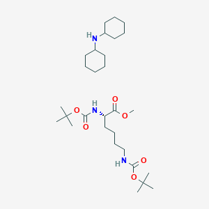 molecular formula C29H55N3O6 B7962003 dicyclohexylamine methyl (2S)-2,6-bis({[(tert-butoxy)carbonyl]amino})hexanoate 