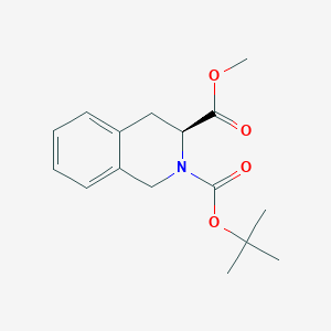 molecular formula C16H21NO4 B7962007 (S)-2-tert-Butyl 3-methyl 3,4-dihydroisoquinoline-2,3(1H)-dicarboxylate 