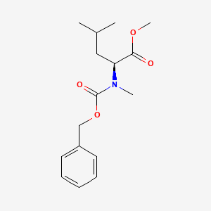 molecular formula C16H23NO4 B7962012 Methyl (2S)-2-{[(benzyloxy)carbonyl](methyl)amino}-4-methylpentanoate 