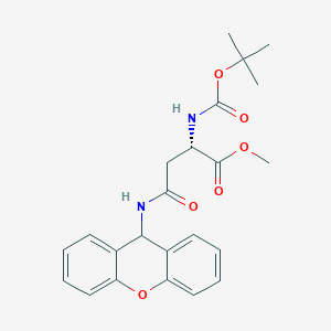 molecular formula C23H26N2O6 B7962018 methyl (2S)-2-{[(tert-butoxy)carbonyl]amino}-3-[(9H-xanthen-9-yl)carbamoyl]propanoate 