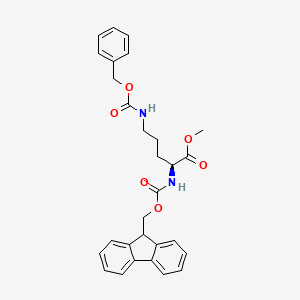Methyl (2S)-5-{[(benzyloxy)carbonyl]amino}-2-{[(9H-fluoren-9-ylmethoxy)carbonyl]amino}pentanoate