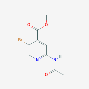 molecular formula C9H9BrN2O3 B7962052 Methyl 5-bromo-2-acetamidopyridine-4-carboxylate 
